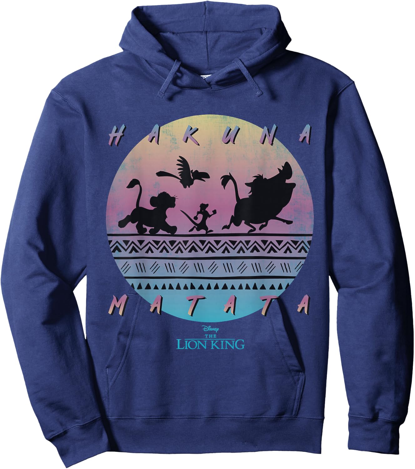 Disney The Lion King Hakuna Matata 90s Circle Hoodie - Hoodie | Navy