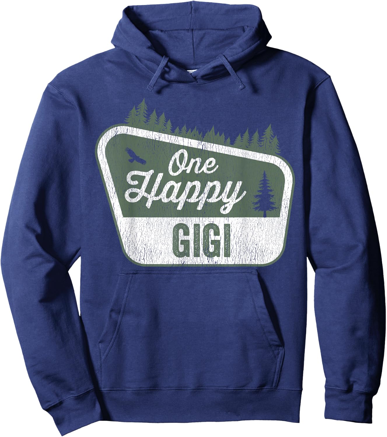 One Happy Gigi Matching Family Birthday Party Camping Hoodie - Hoodie | Navy