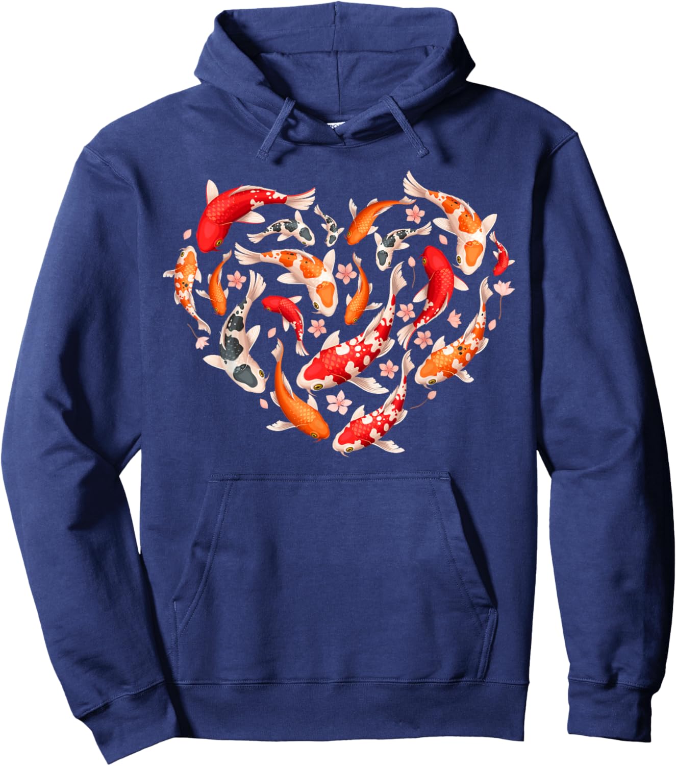 Cool Koi Fish Women Japan Fishing Japanese Koi Lover Hoodie - Hoodie | Navy