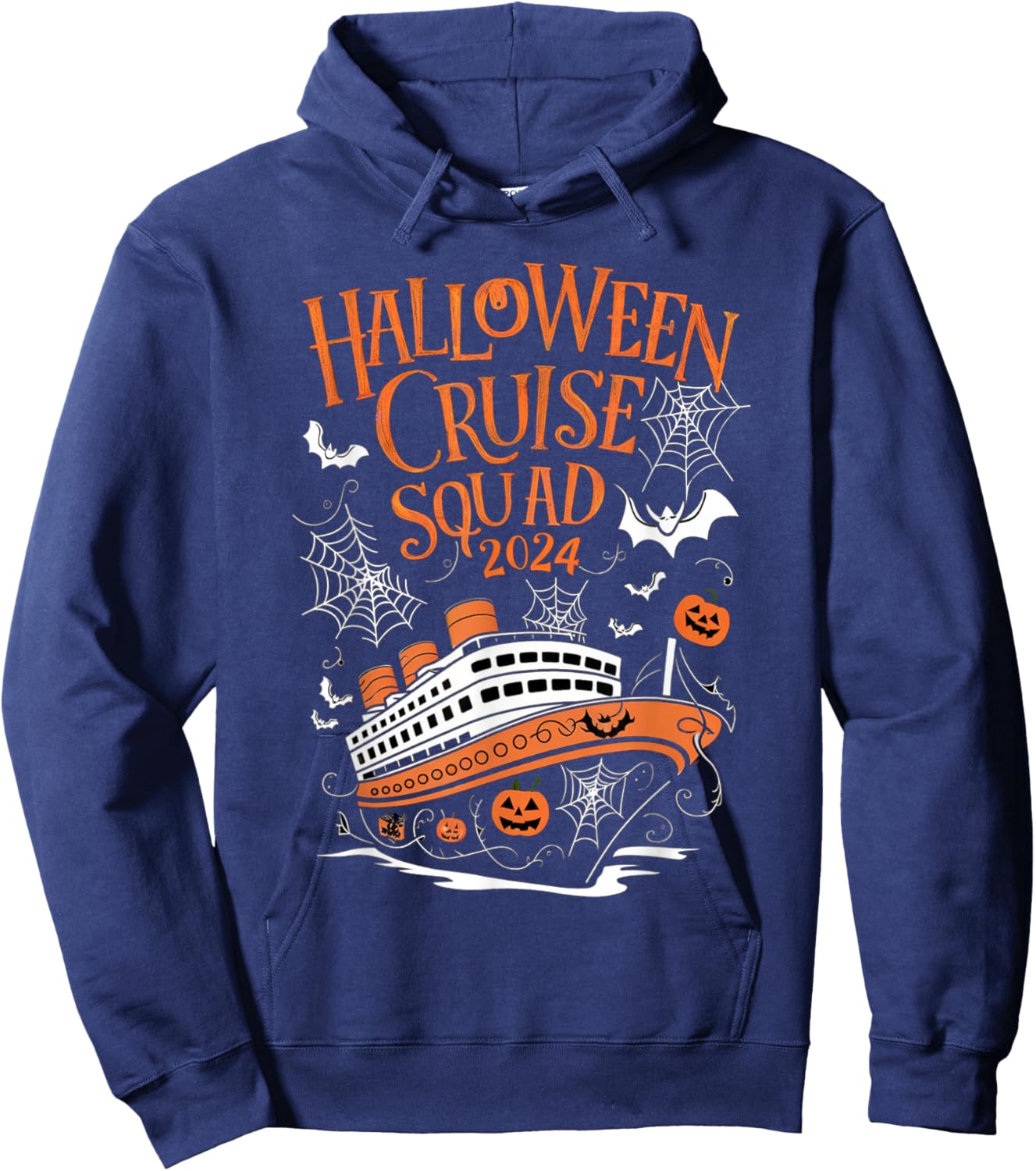 Spooky Halloween Cruise Squad 2024 Cruising Crew Season Hoodie - Hoodie | Navy