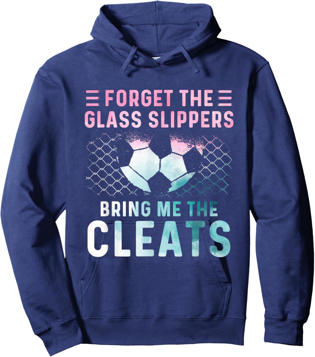 Girl Soccer Player Gifts Team Cleats Mom Goalie Captain Hoodie - Hoodie | Navy