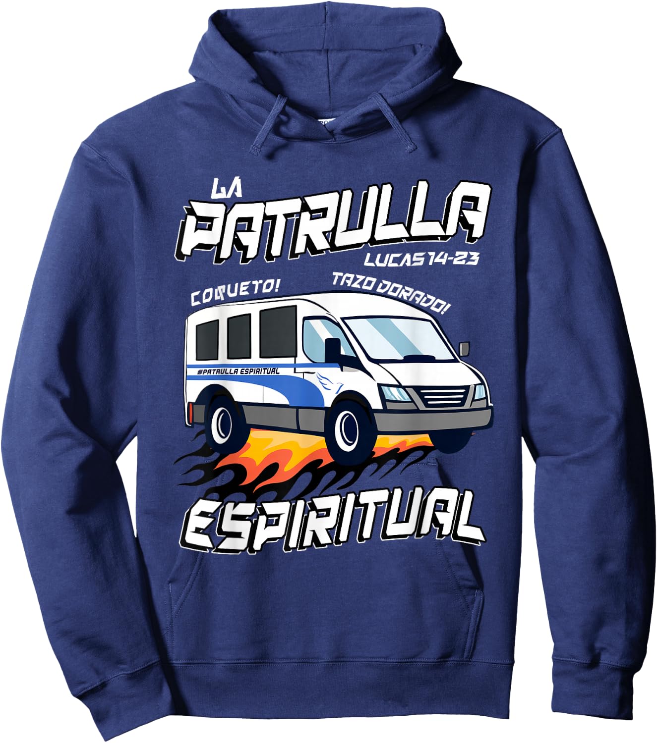 La patrulla espiritual Funny Tazo Dorado Mexican Spanish Hoodie - Hoodie | Navy