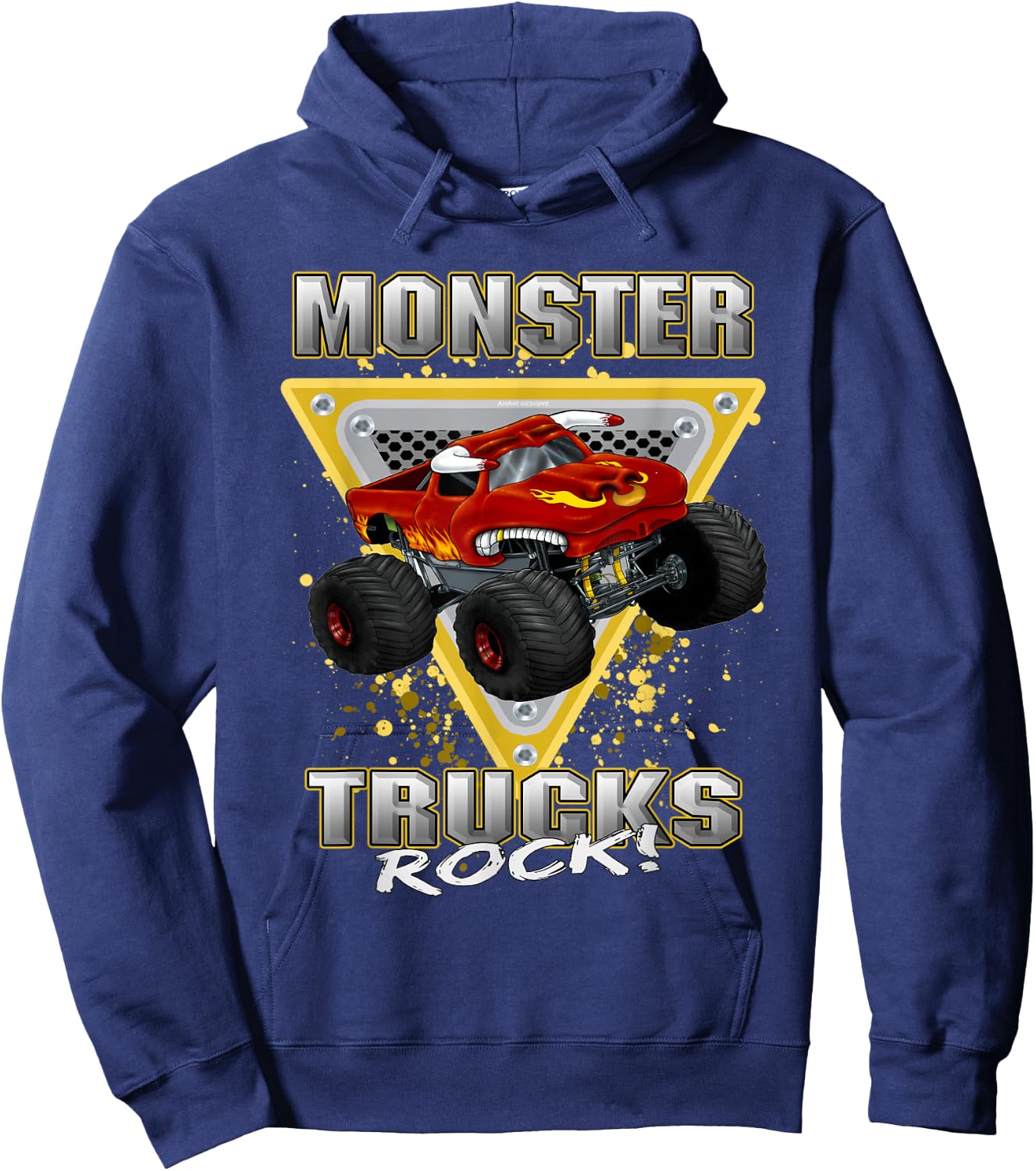 Monster Trucks Rock Hoodie - Hoodie | Navy