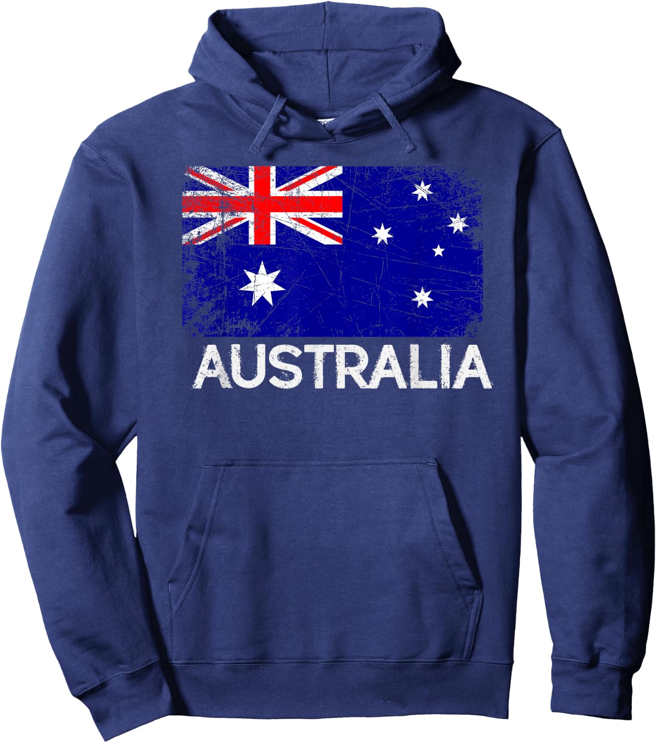 Australian Flag | Vintage Made In Australia Gift Hoodie - Hoodie | Navy