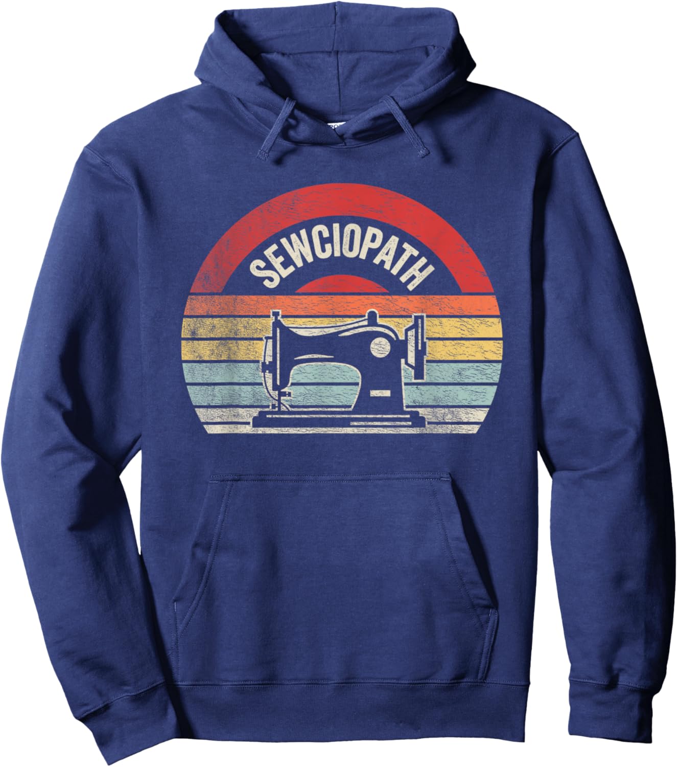 Retro Vintage Sewing Shirt Funny Sew Sewing Lover Sewciopath Hoodie - Hoodie | Navy