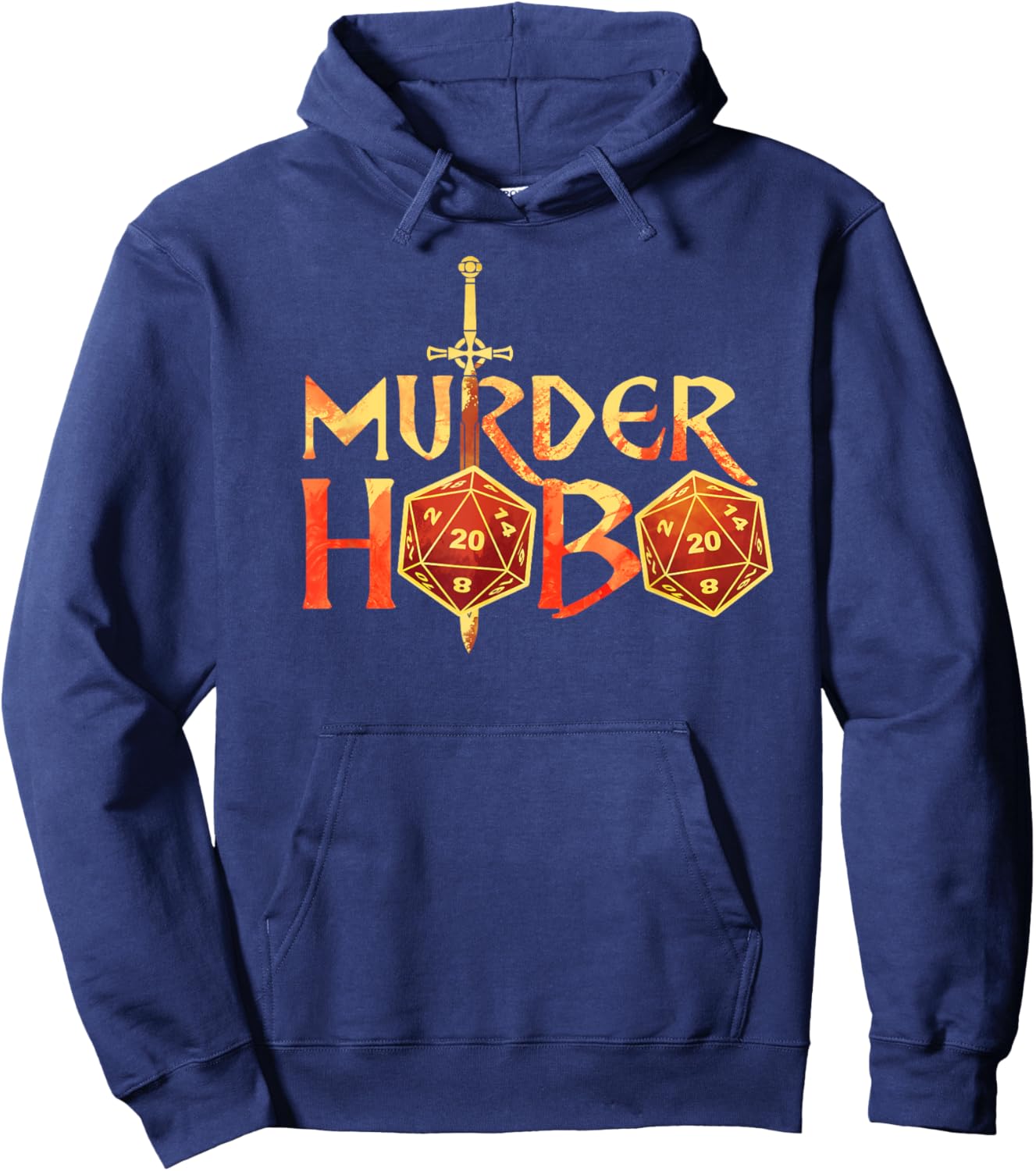 Murder Hobo Murderhobo Fantasy RPG TRPG Gamer Meme Hoodie - Hoodie | Navy