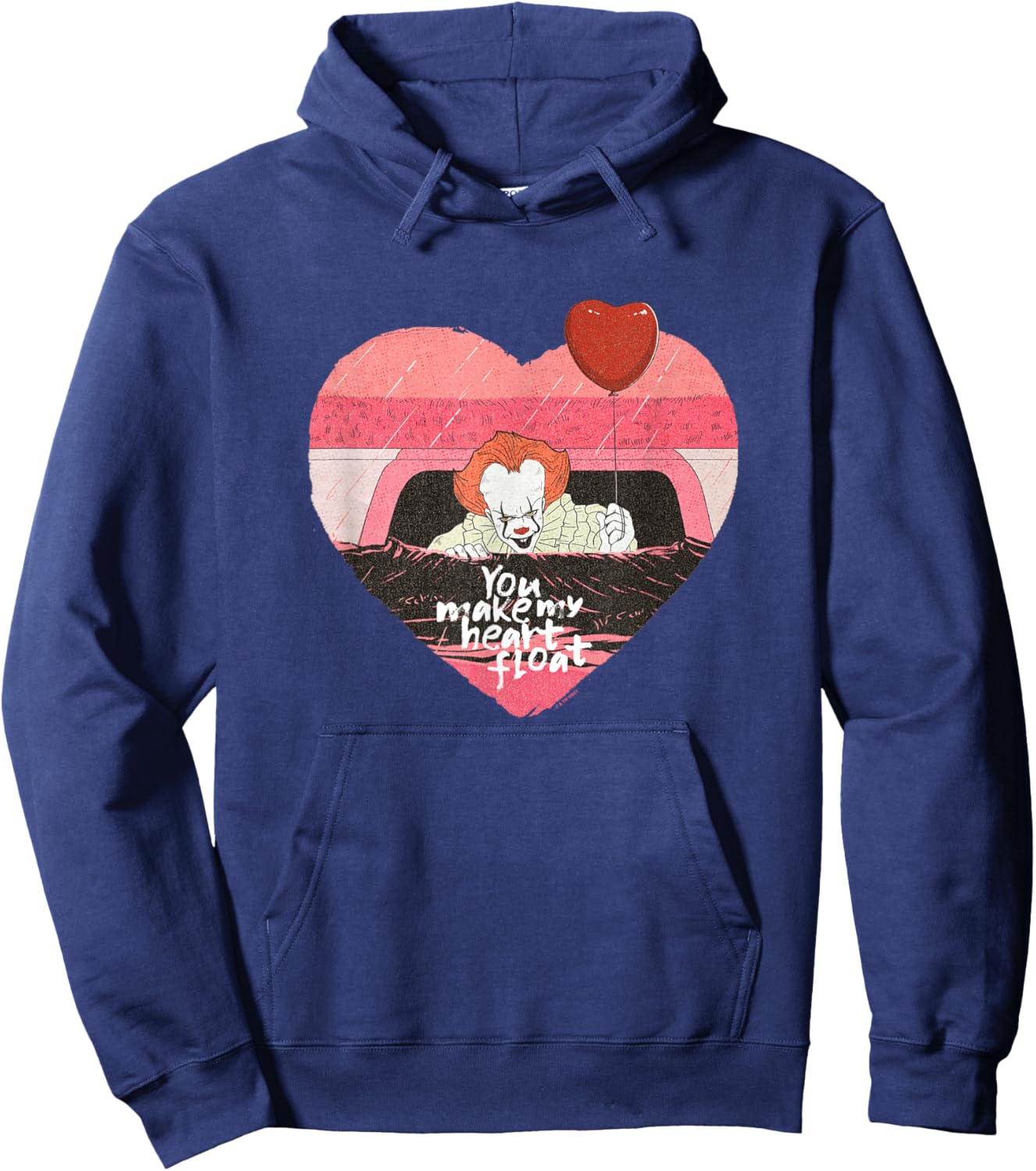 It Valentine's Day You Make My Heart Float Pennywise Poster Hoodie - Hoodie | Navy