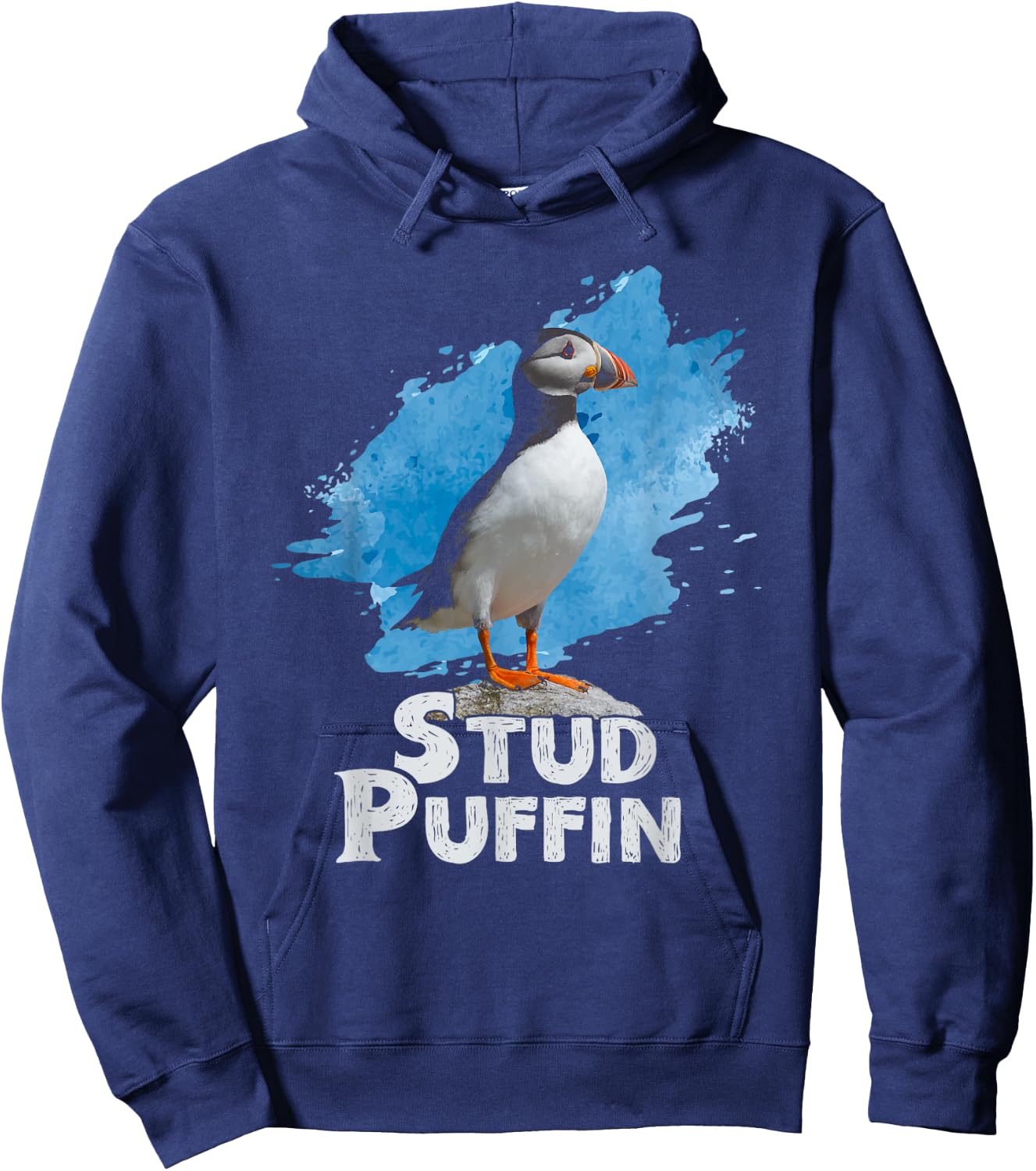 Stud Puffin Pajamas Retro Vintage Style Stud Puffin Bird Hoodie - Hoodie | Navy