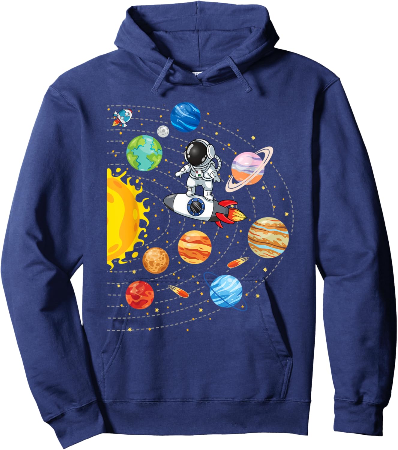 Solar System Planets Science Space Astronaut Universe Galaxy Hoodie - Hoodie | Navy