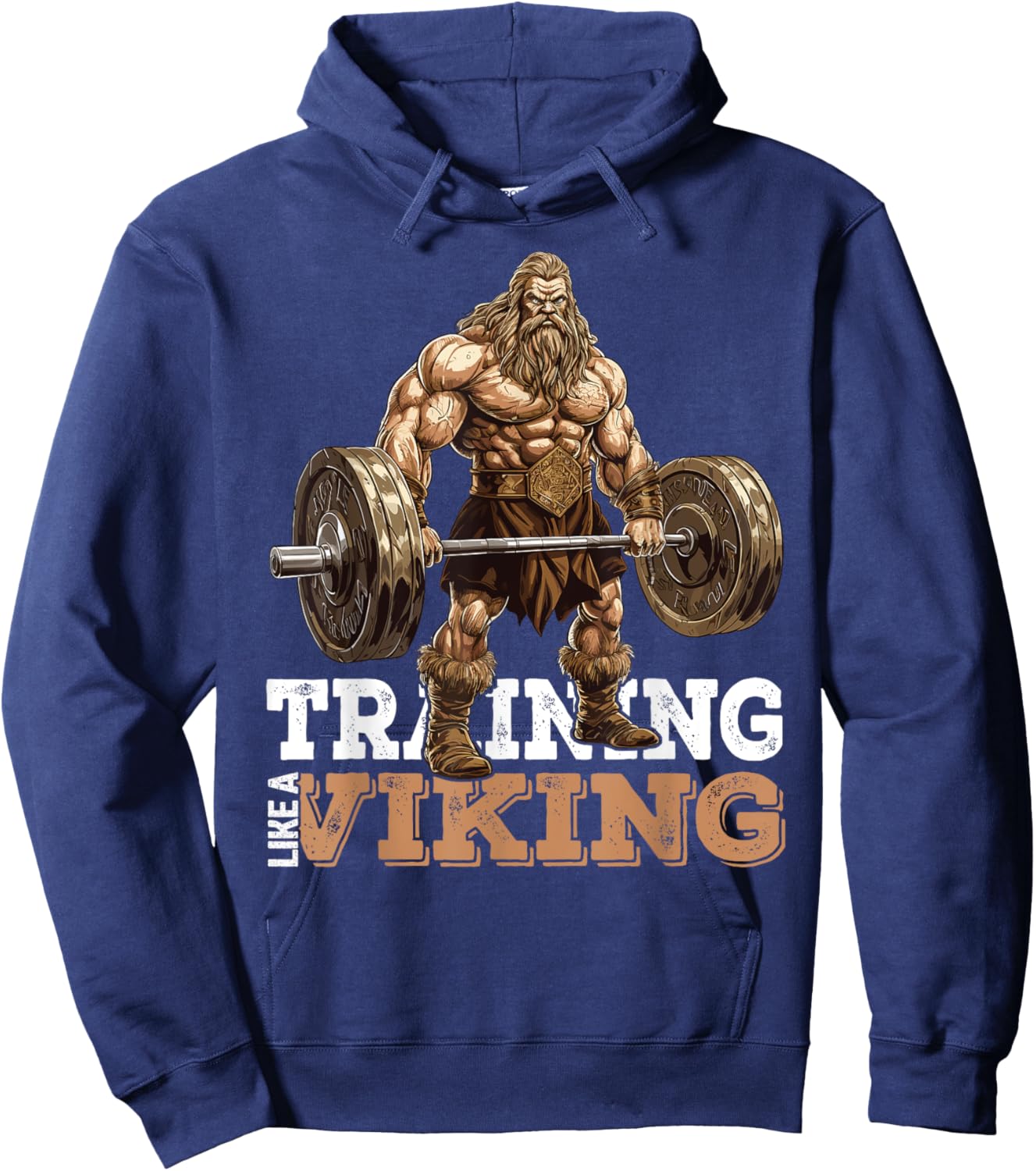Training Like a Viking Deadlift Powerlifter Bodybuilder Gym Hoodie - Hoodie | Navy