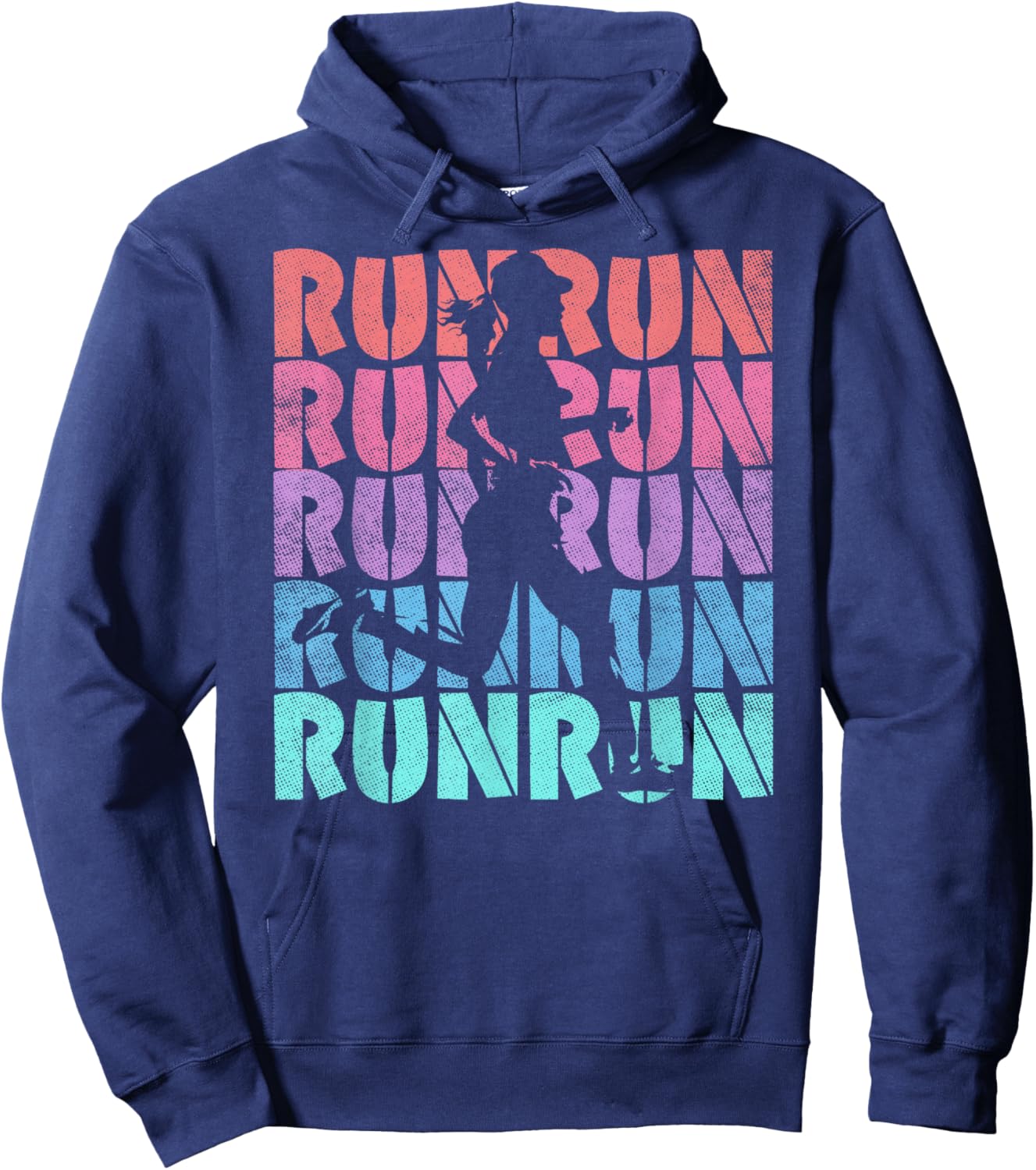 Run Runner Marathon Cross Country Running Motivational Hoodie - Hoodie | Navy