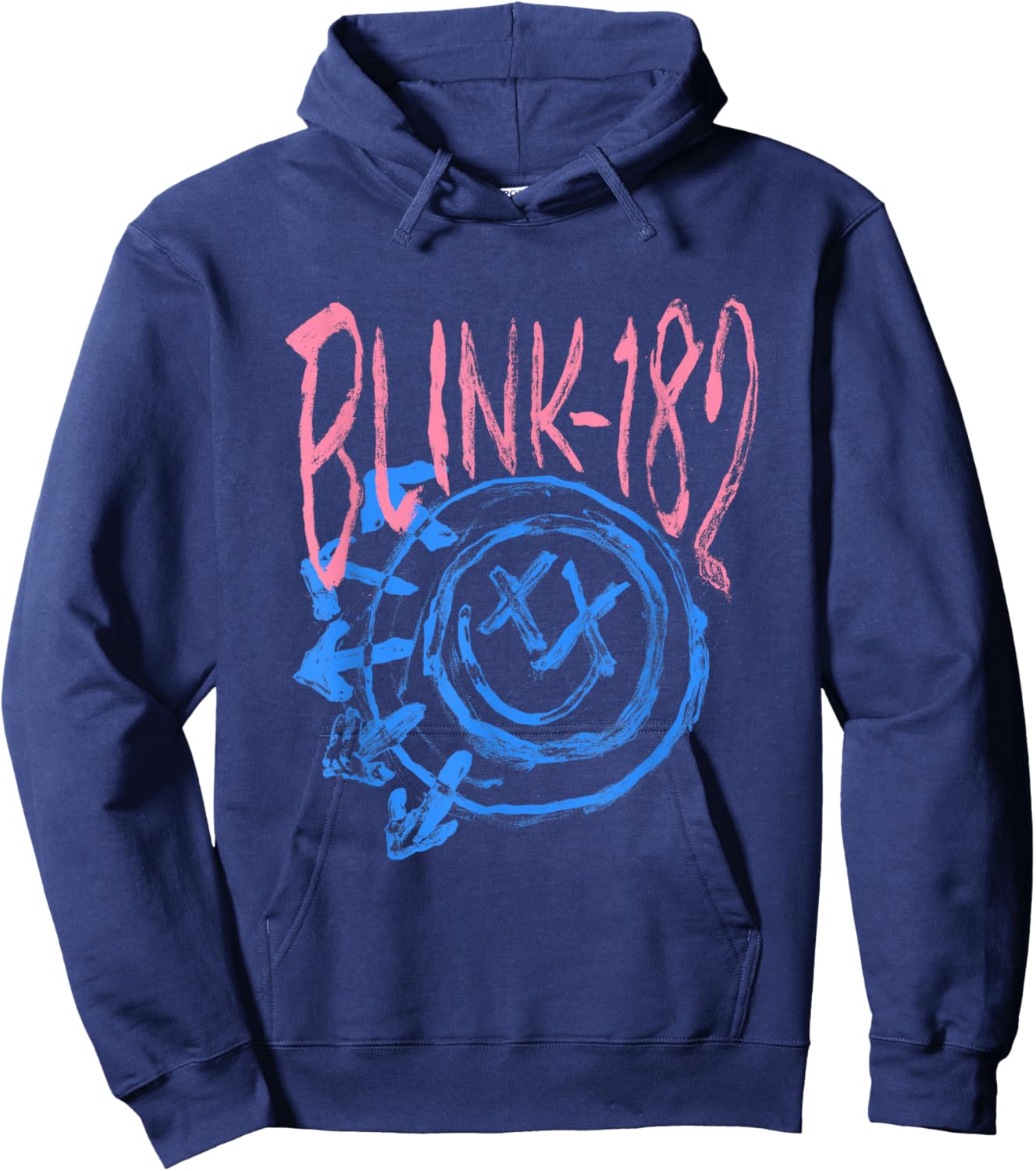 Offizieller Blink-182 Smiley Hoodie - Hoodie | Navy