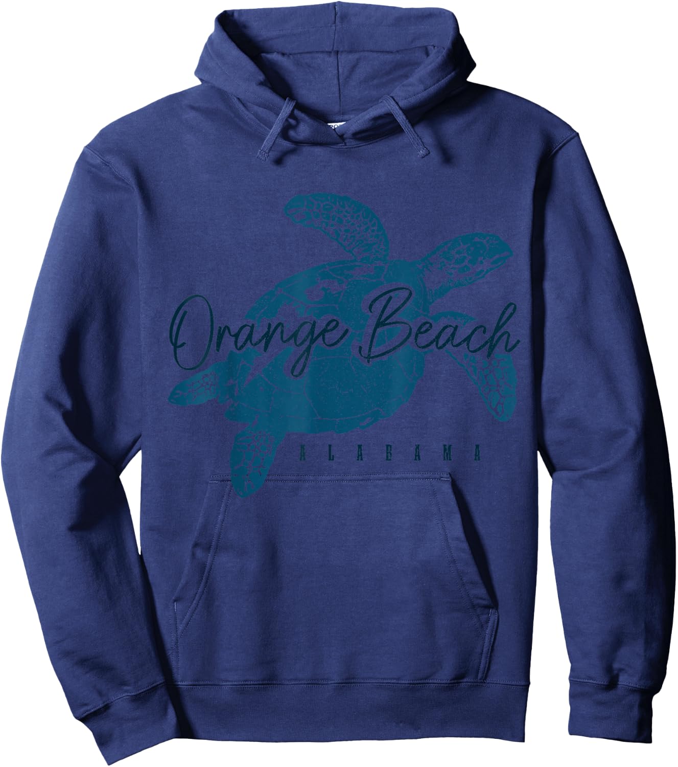 Orange Beach Alabama AL Sea Turtle Holiday Souvenir Hoodie - Hoodie | Navy