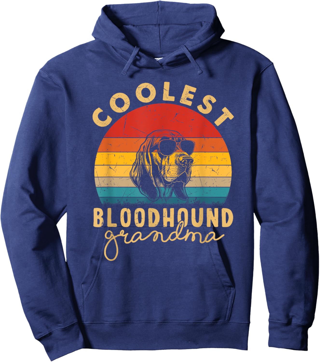 Bloodhound Coolest Grandma Gifts Bloodhound Mom Hoodie - Hoodie | Navy