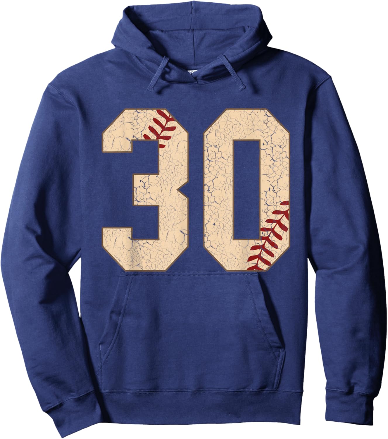 30th Birthday Gift Baseball and Softball 30 Years Old Hoodie - Hoodie | Navy