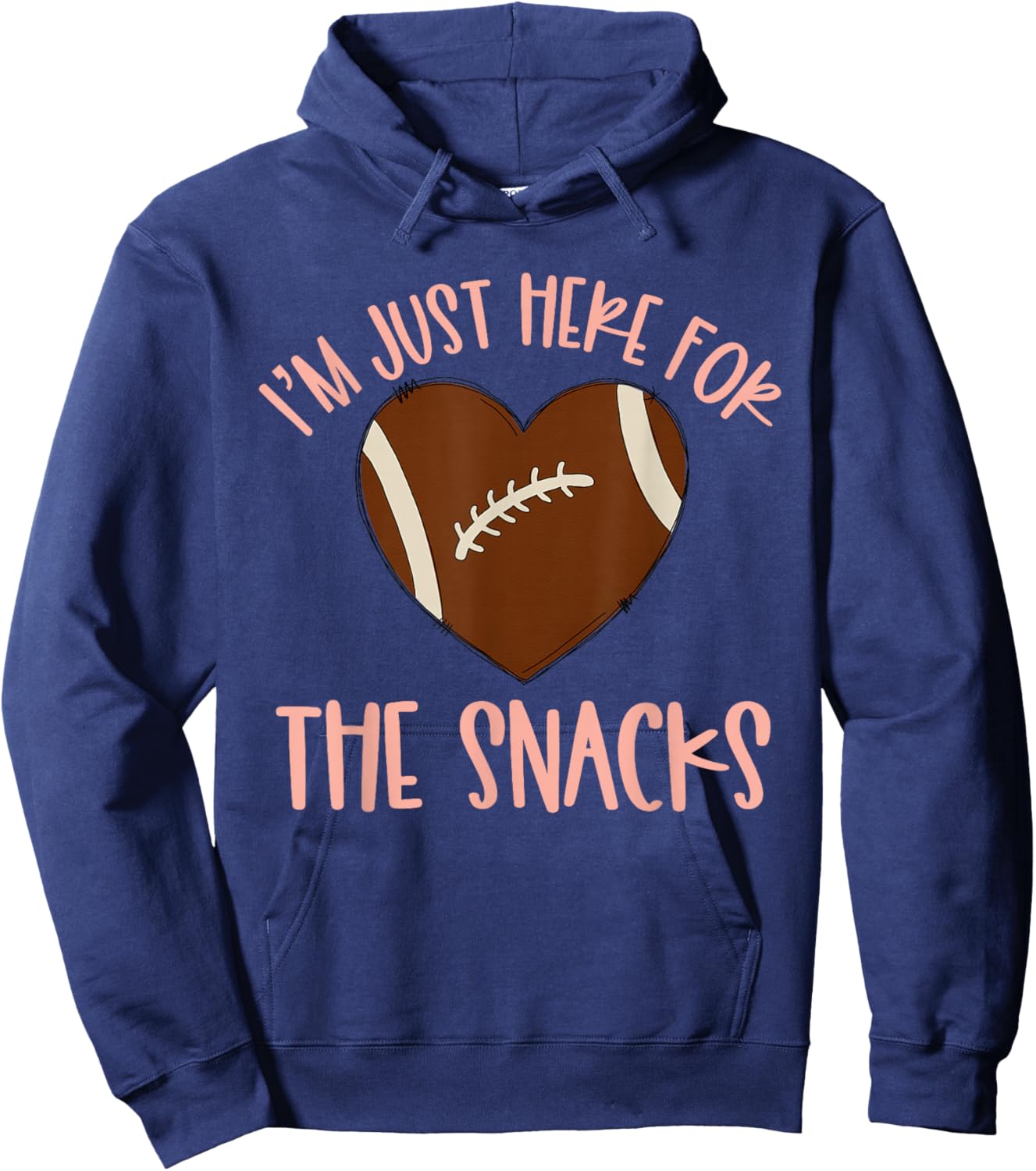 Im Just Here for The Snacks Football Sister Girls Hoodie - Hoodie | Navy