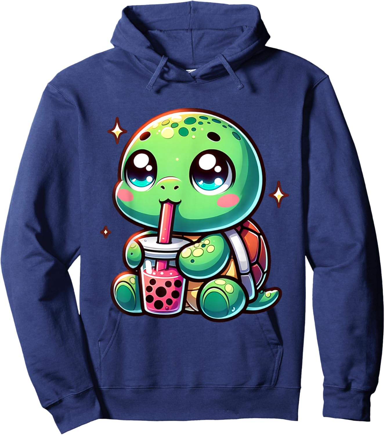 Cute turtle drinking boba. Funny Boba Turtles Lover Girls Hoodie - Hoodie | Navy
