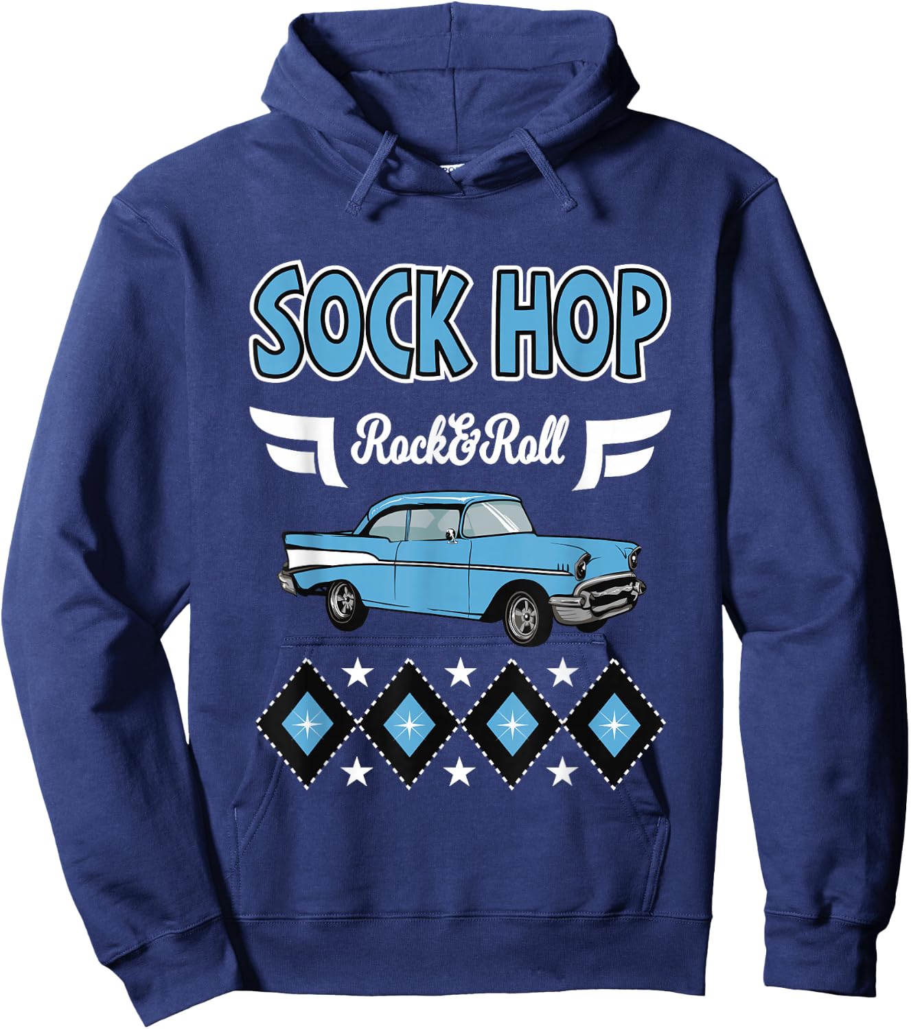 1950s Sock Hop Clothes Vintage 50s Party Rockabilly Doo Wop Hoodie - Hoodie | Navy