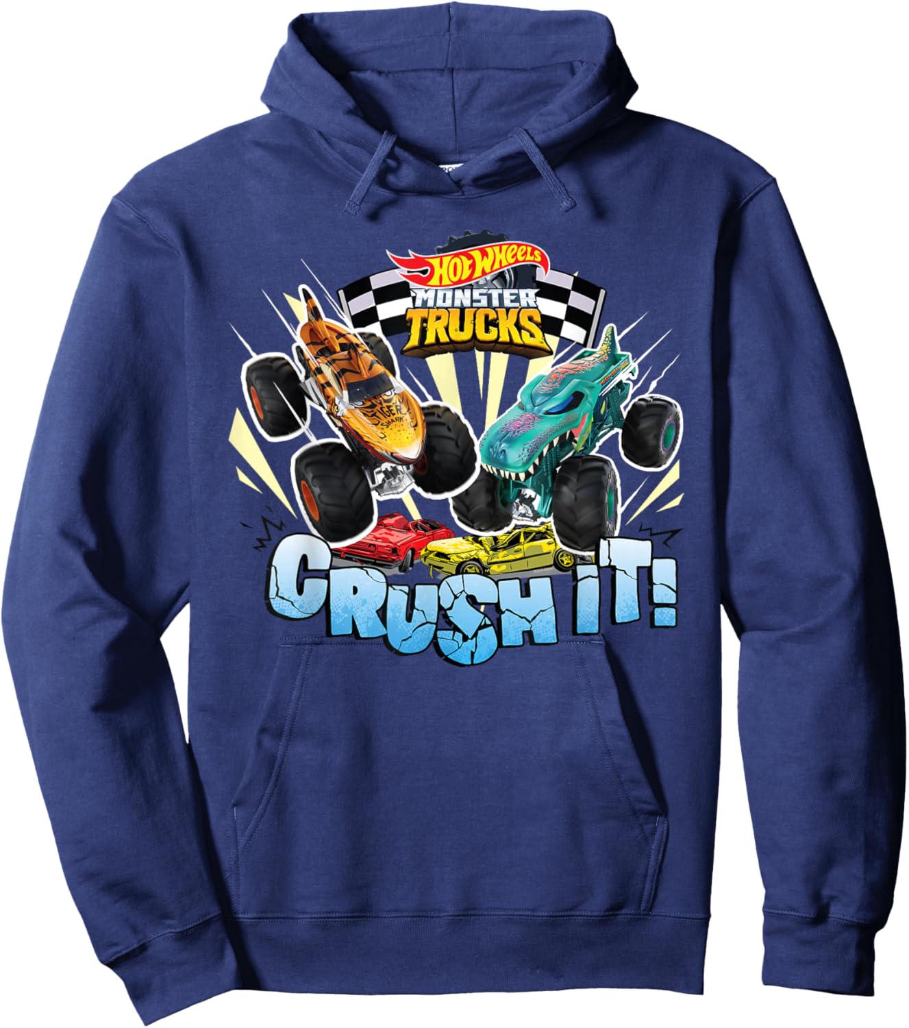 Hot Wheels Monster Trucks - Crush It Hoodie - Hoodie | Navy