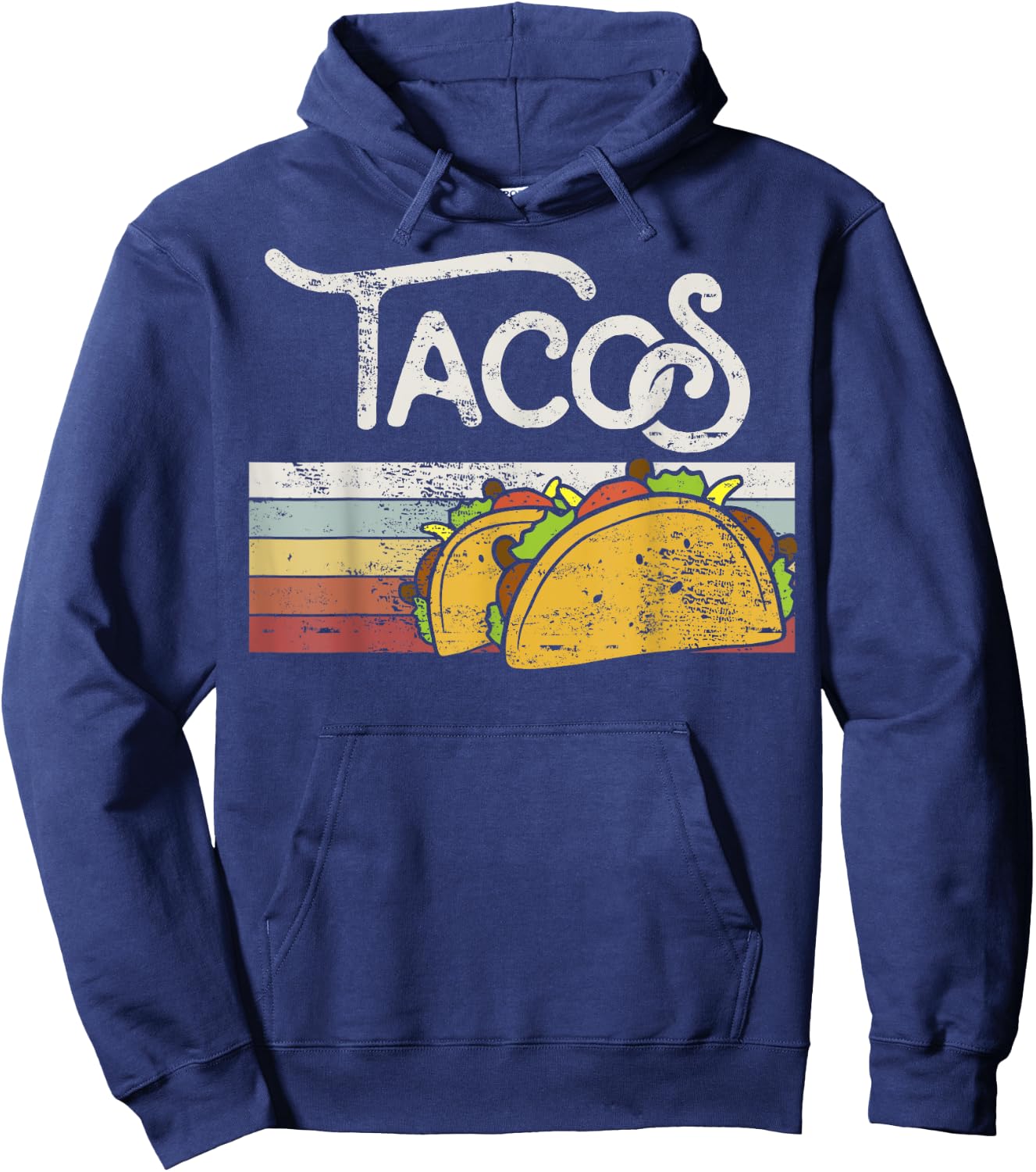 Love Tacos Vintage Taco Lover Gift Design Idea Hoodie - Hoodie | Navy