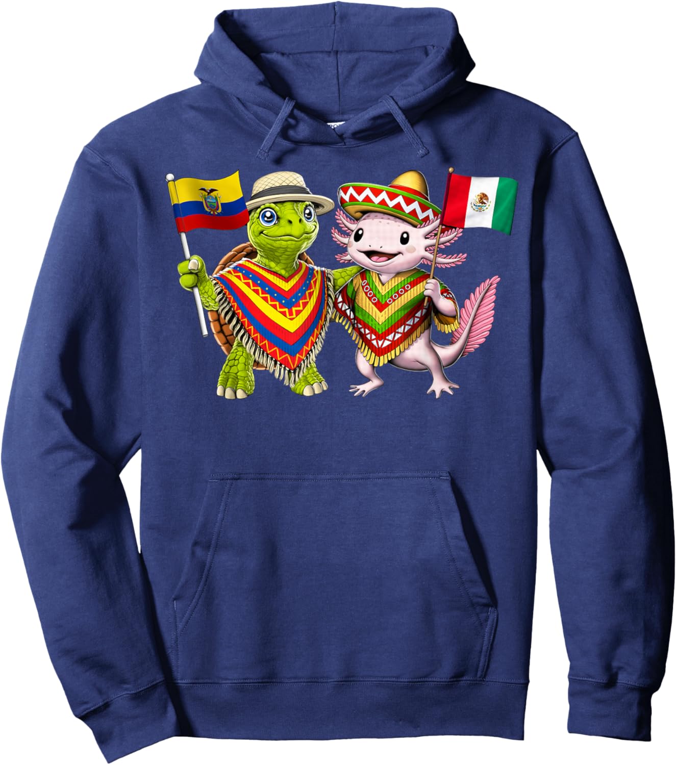 Ecuador Mexico Roots Ecuadorian Mexican Flag Proud Mexican Hoodie - Hoodie | Navy