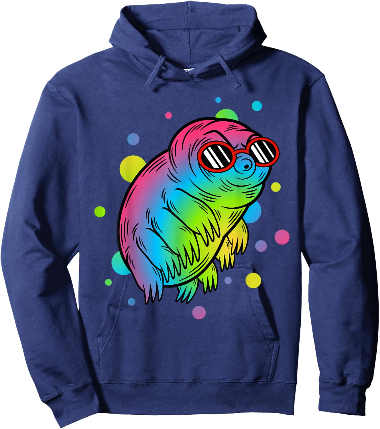 Big Rainbow Water Bear Funny Tardigrade Gift Men Women Kids Hoodie - Hoodie | Navy