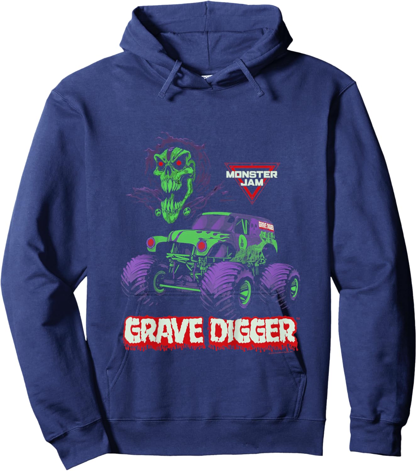 Monster Jam Grave Digger Monster Truck Hoodie - Hoodie | Navy