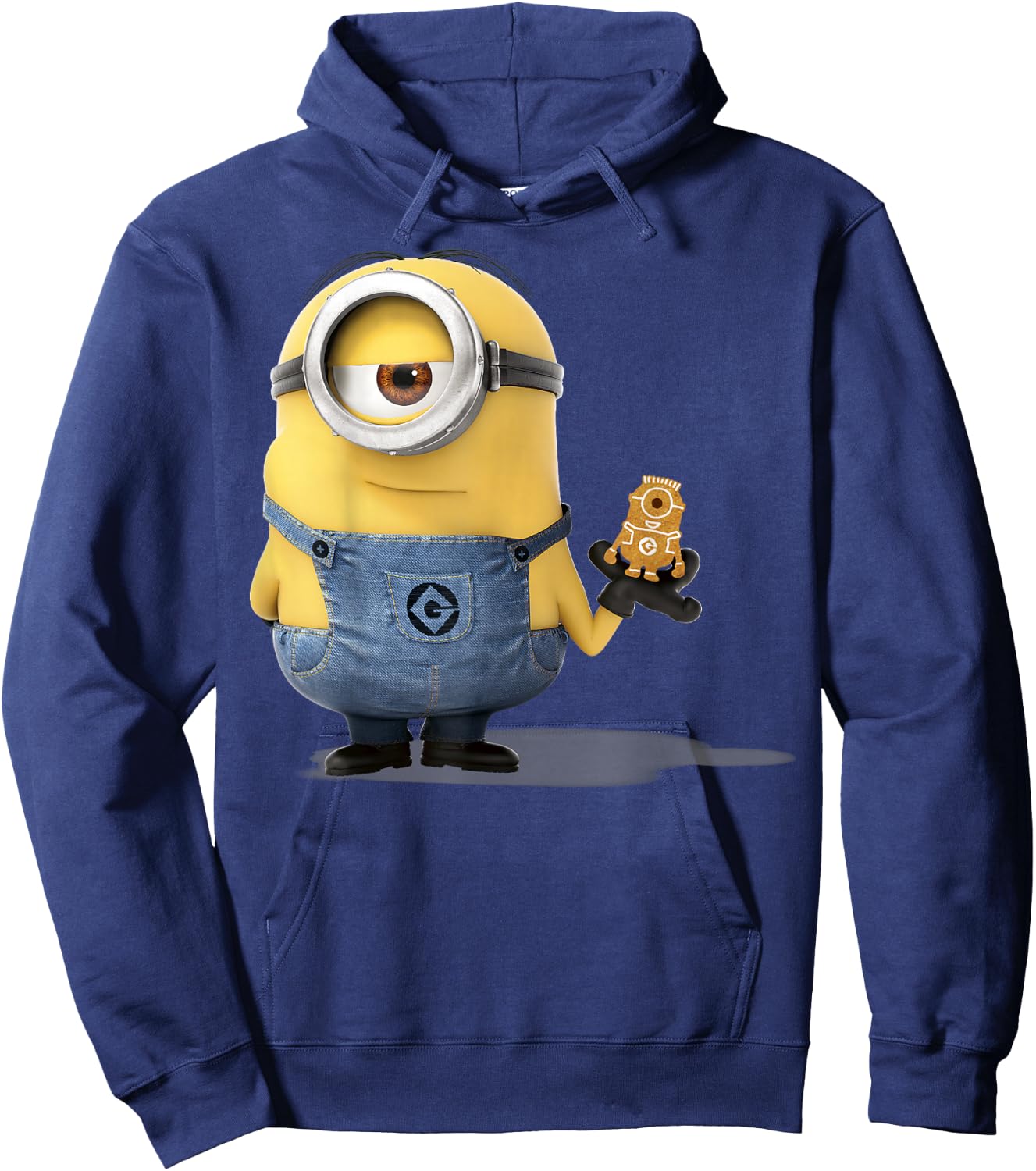 Despicable Me Minions Holding A Ginger Bread Minion Portrait Small Hoodie - Hoodie | Navy