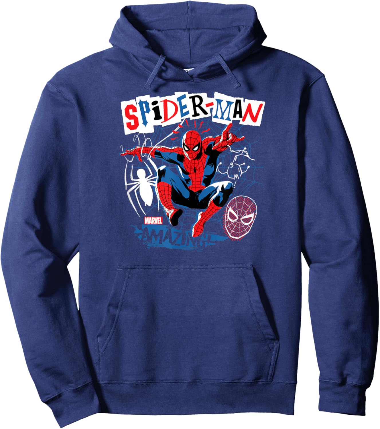 Spider-Man - Punk Poster Hoodie - Hoodie | Navy
