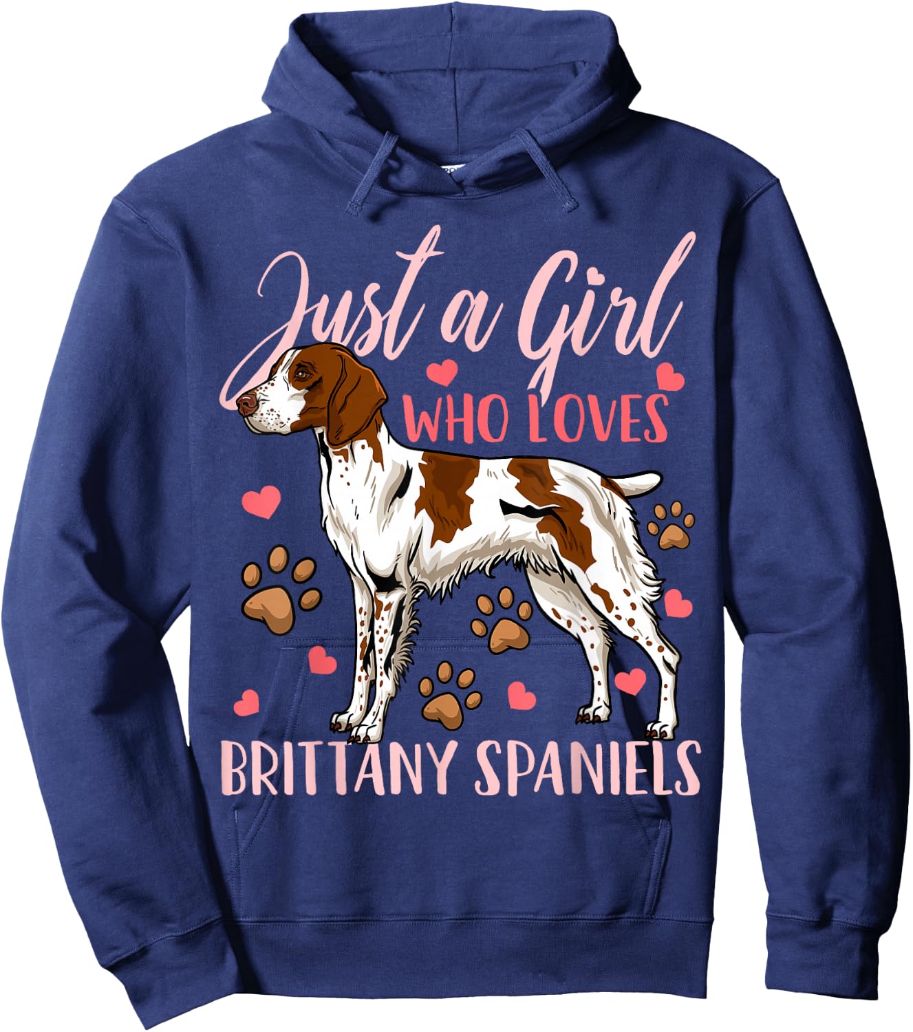 Brittany Spaniel Hoodie - Hoodie | Navy