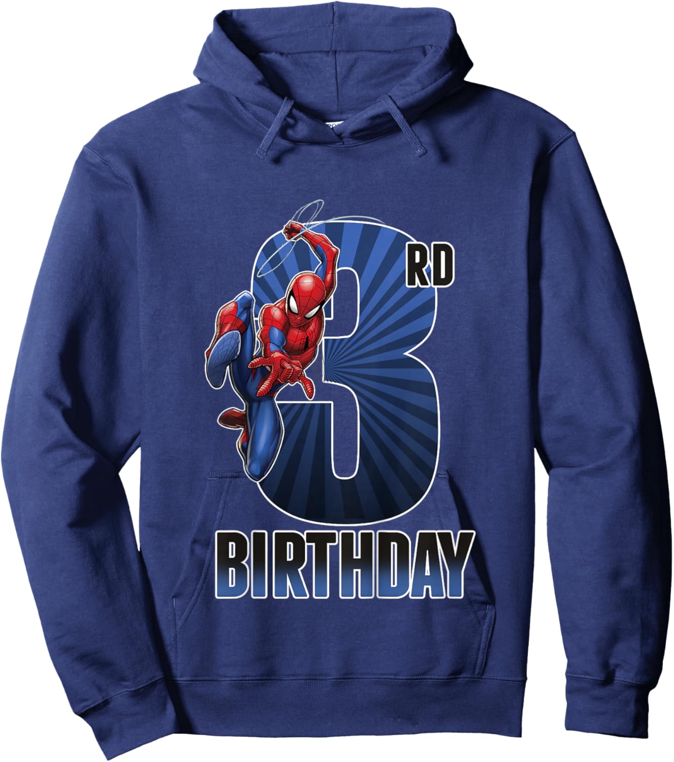 Kids Marvel Universe Classic Spider-Man Epic 3rd Birthday Hoodie - Hoodie | Navy