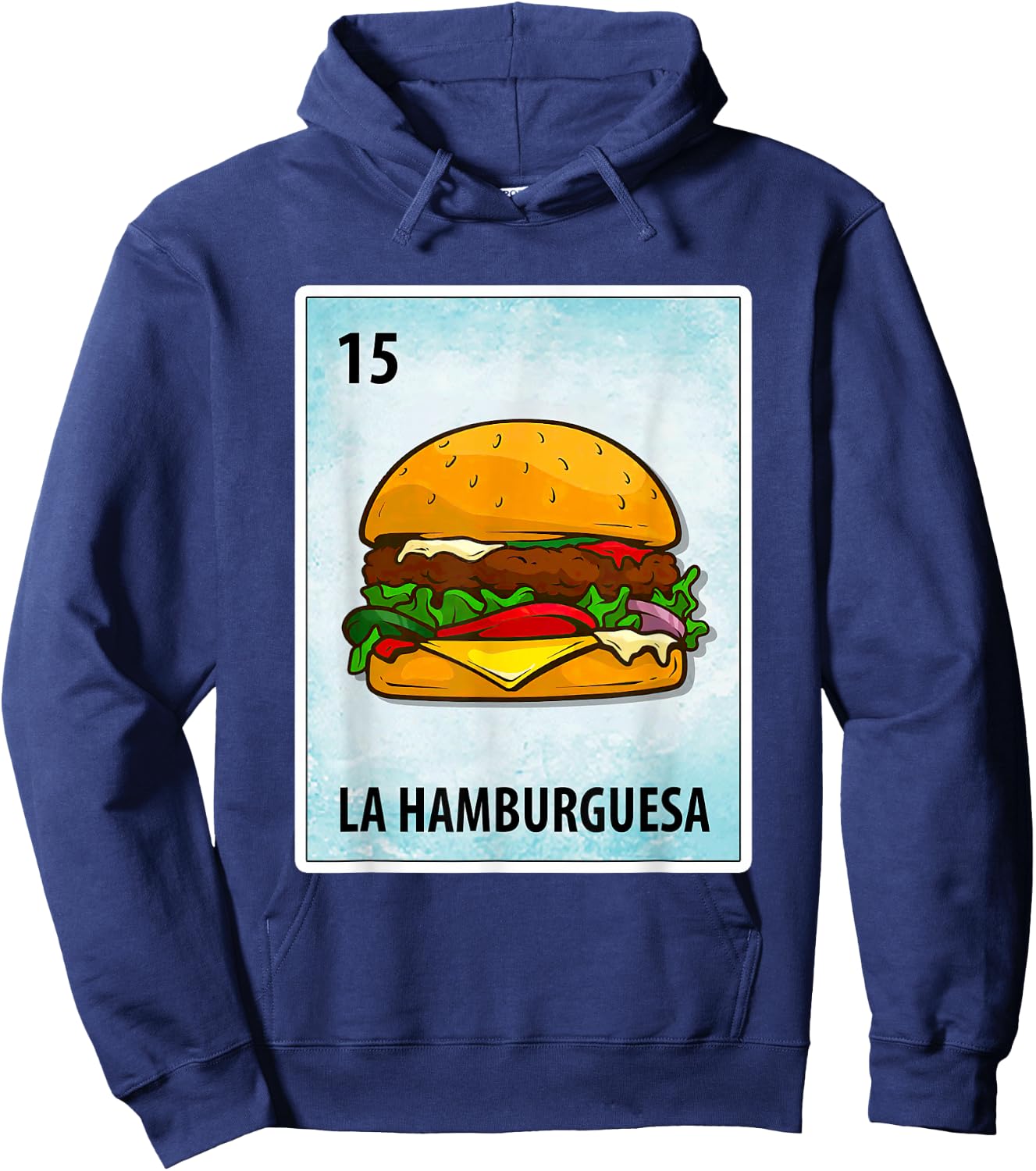 La Hamburguesa Mexican Hamburger Cards Hoodie - Hoodie | Navy
