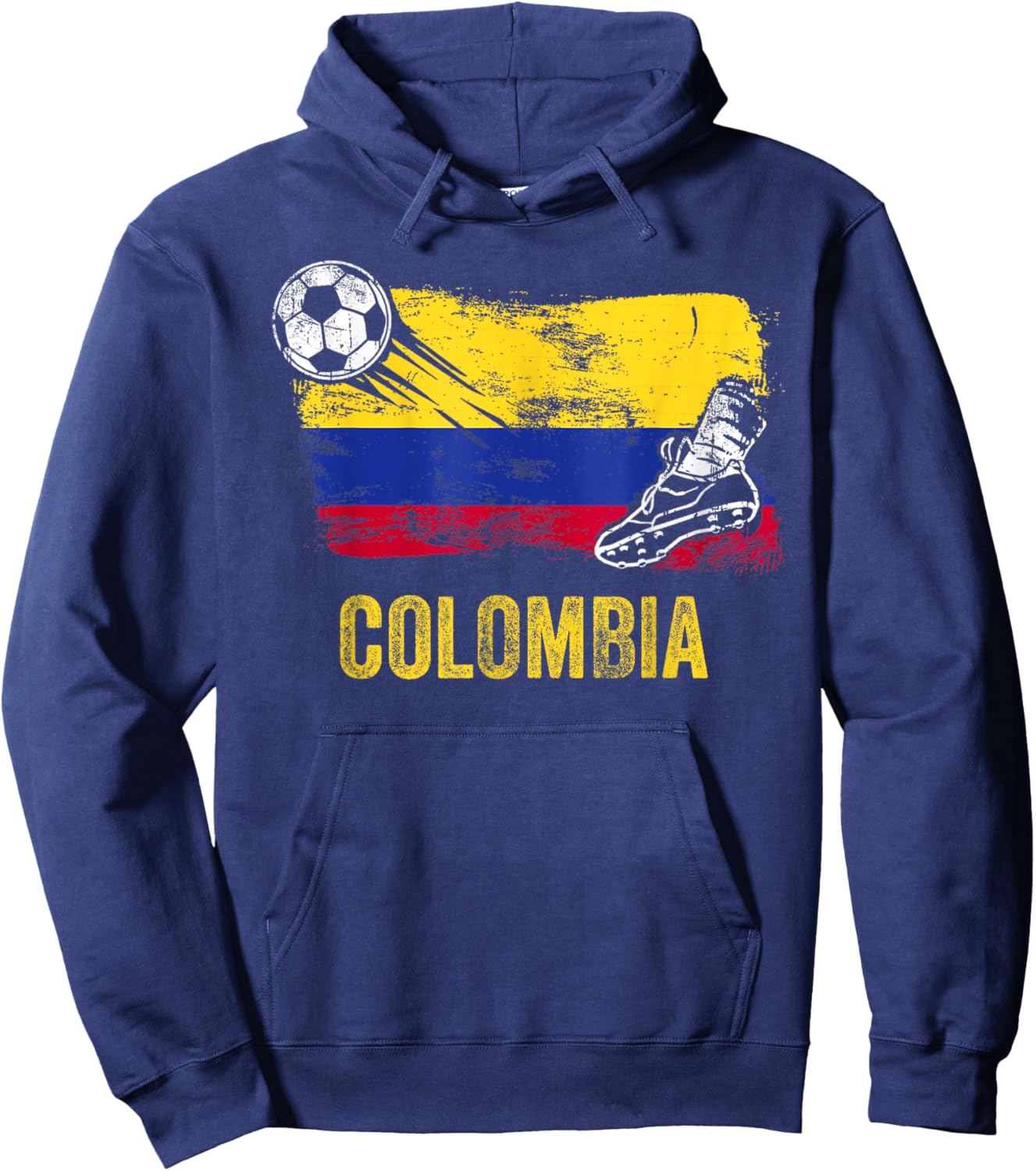 Colombia Soccer Jersey Fan Gallery Cheer Lady Mom Family Hoodie - Hoodie | Navy