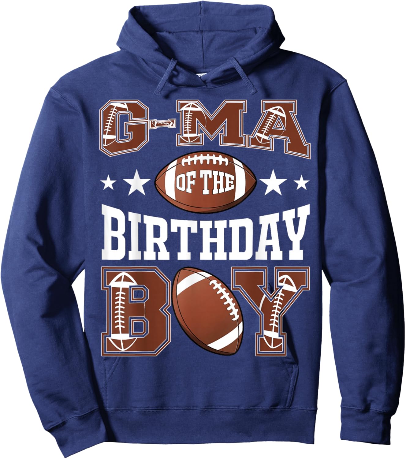 G-Ma Of The Birthday Boy Football Game Day Hoodie - Hoodie | Navy
