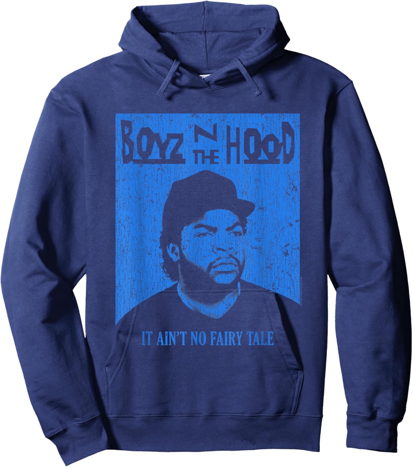 Boyz n The Hood Doughboy Blue Rectangle Hoodie - Hoodie | Navy