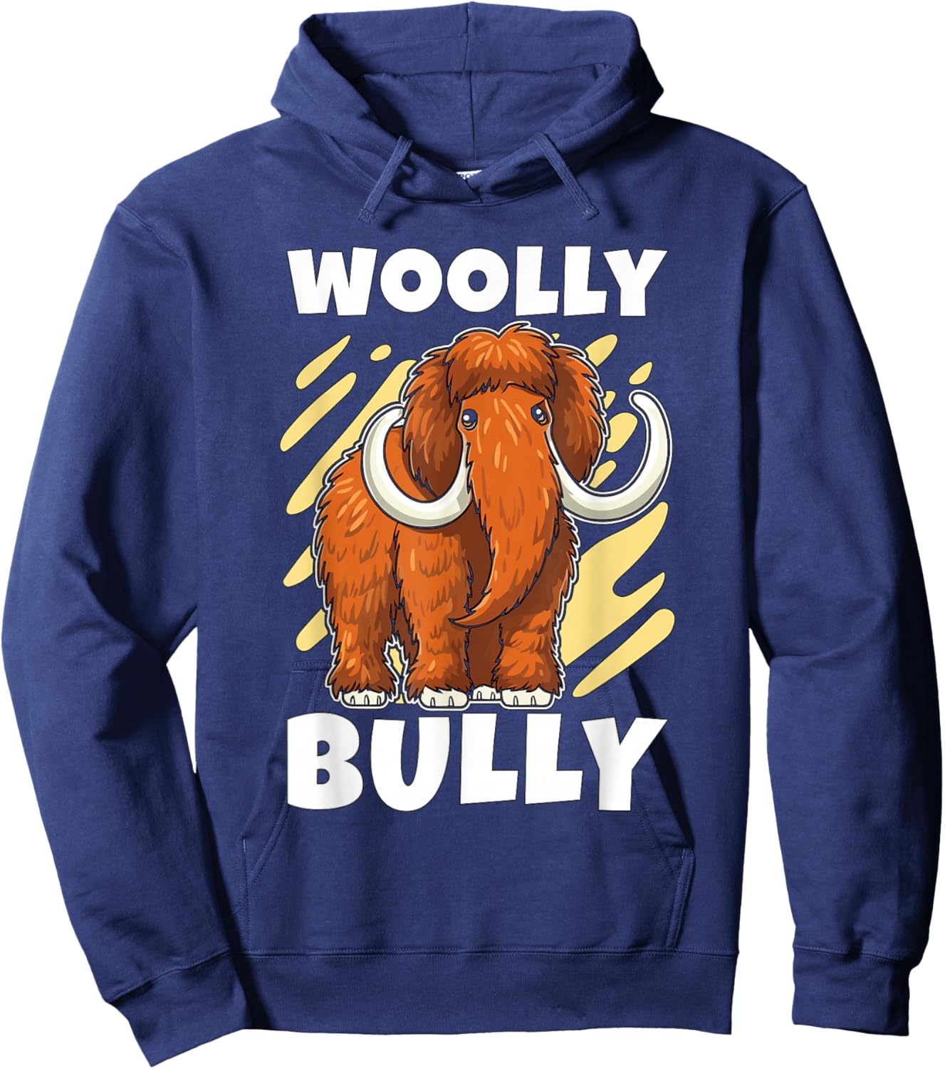 Woolly Bully Stone Elephant Prehistoric Woolly Mammoth Hoodie - Hoodie | Navy