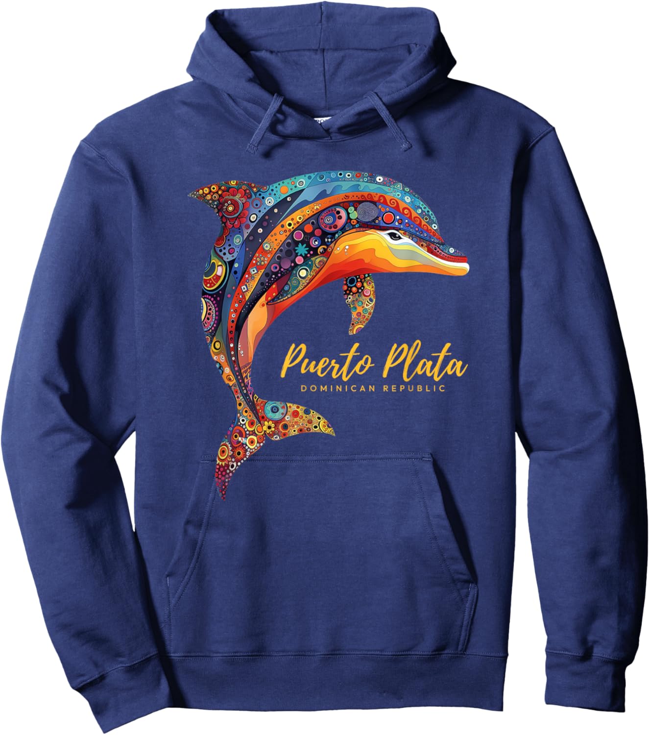 Puerto Plata Dominican Republic Beach Vacation Dolphin Women Hoodie - Hoodie | Navy