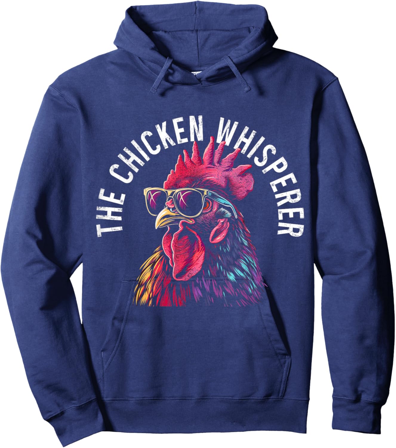 Chicken Whisperer Mom Dad Funny Poultry Farmer Vintage Farm Hoodie - Hoodie | Navy