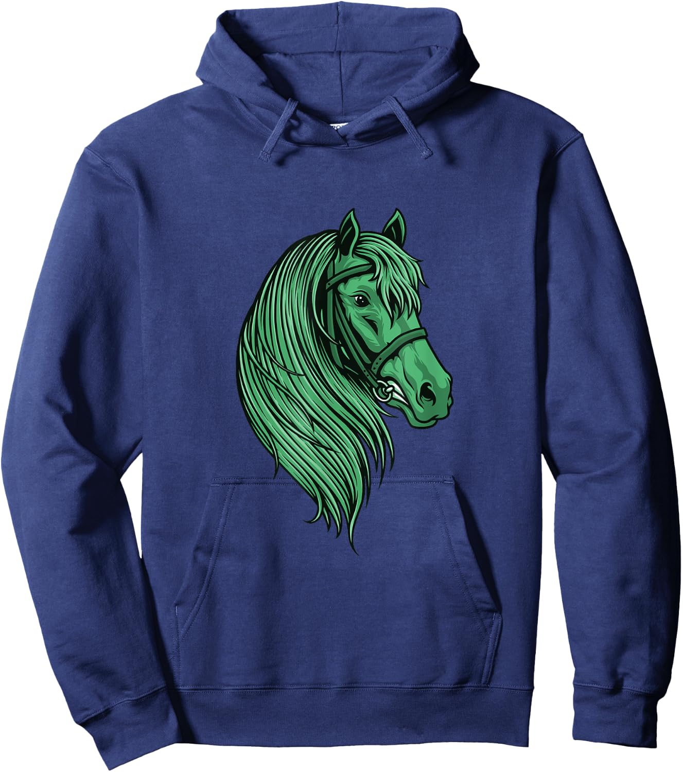 Green Horse Hoodie - Hoodie | Navy