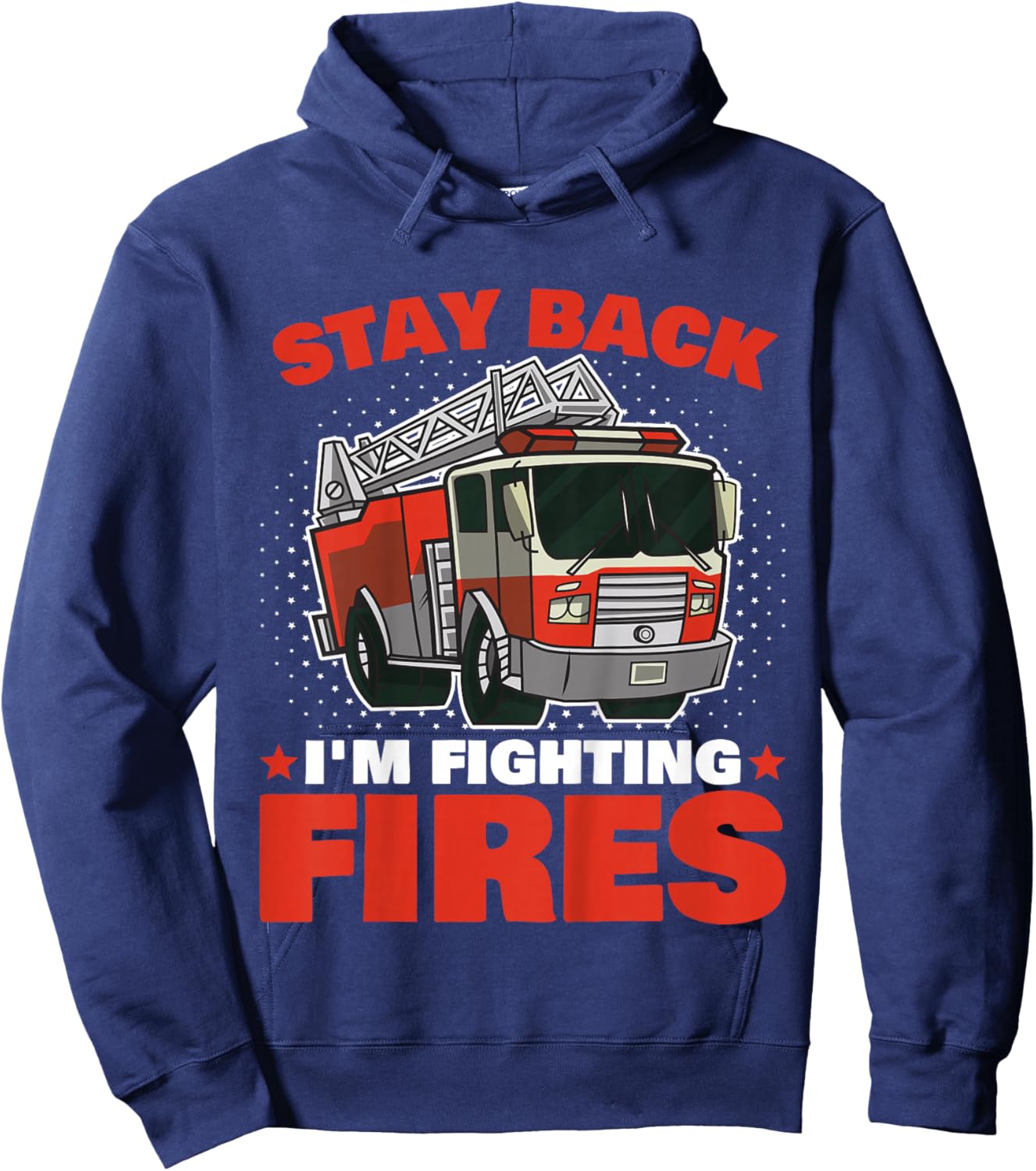 Kids Firefighter Shirt Fireman Shirt for Toddler Boys Firefighter Hoodie - Hoodie | Navy