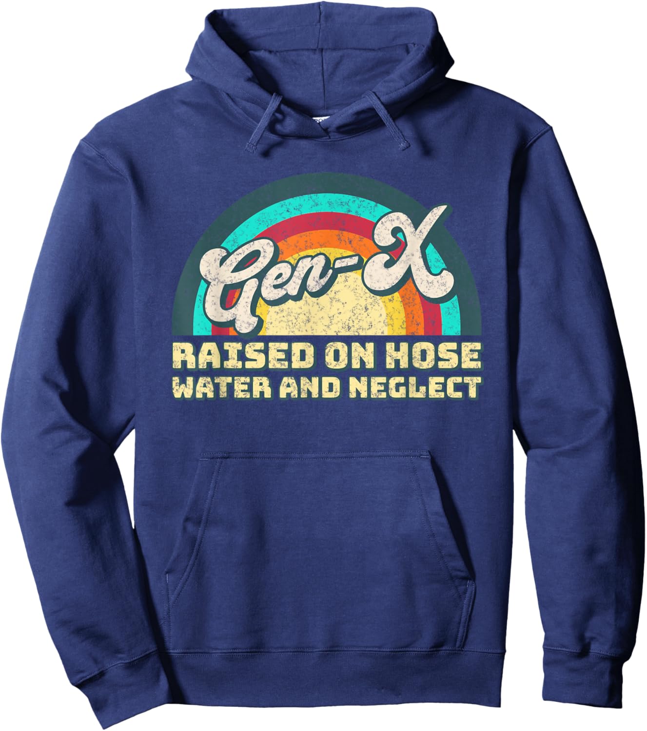 Gen X Raised on Hose Water and Neglect - Generation X Women Hoodie - Hoodie | Navy