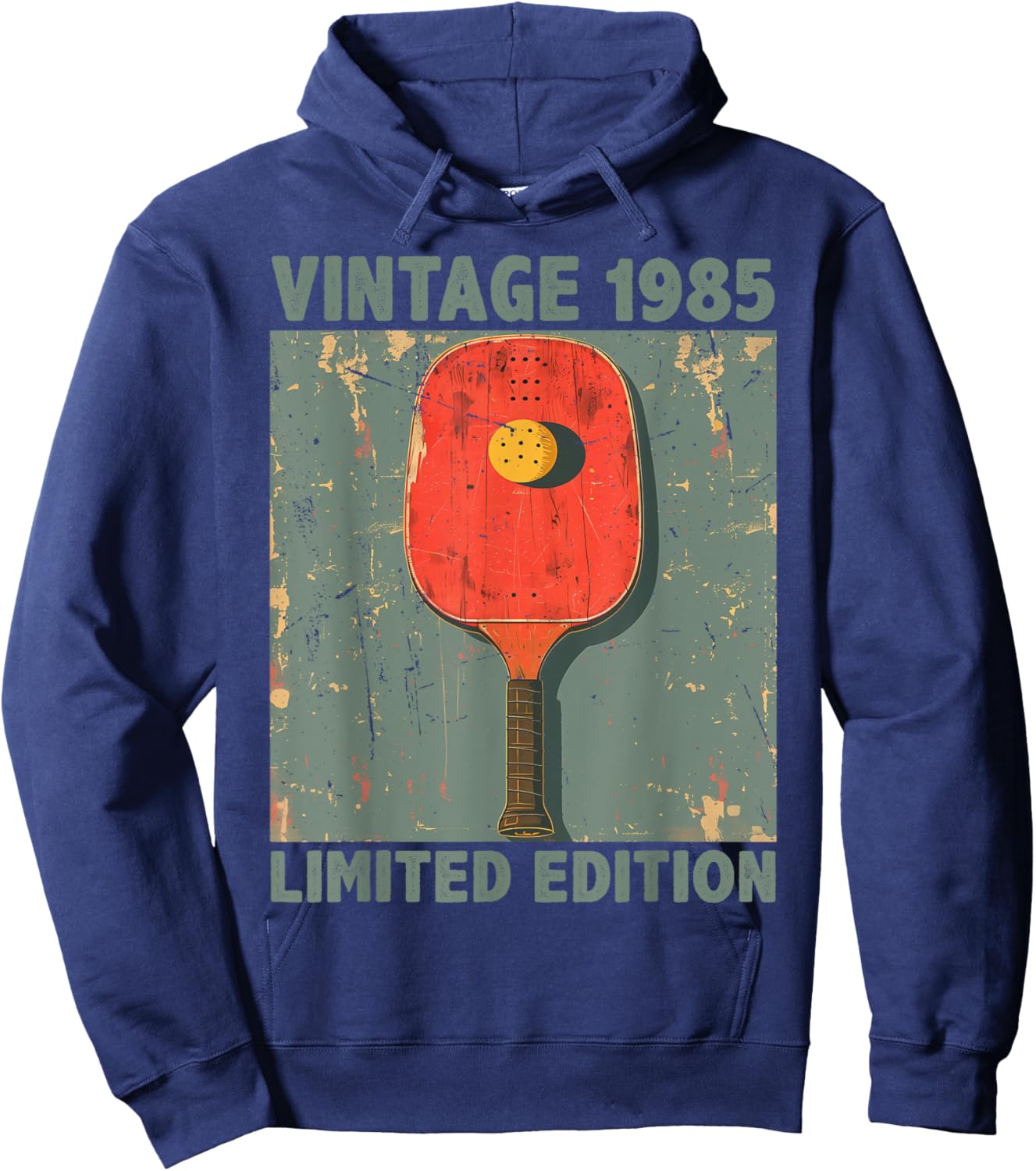 40 Years Old Gift Vintage 1985 Pickleball 41st Birthday Hoodie - Hoodie | Navy
