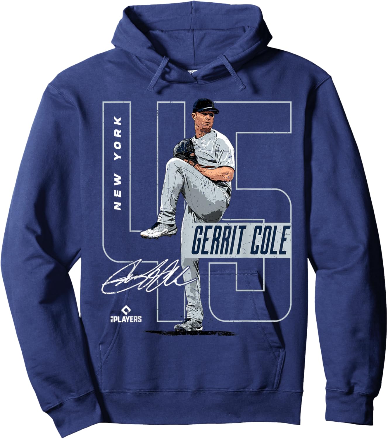 Gerrit Cole | New York Baseball MLB Players | MLBCOL4058 Hoodie - Hoodie | Navy