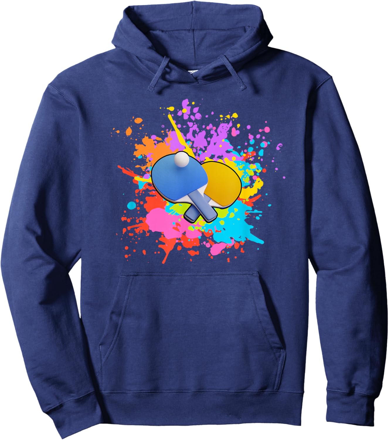 Paint Splash Table Tennis Ping Pong for Children Kids Hoodie - Hoodie | Navy