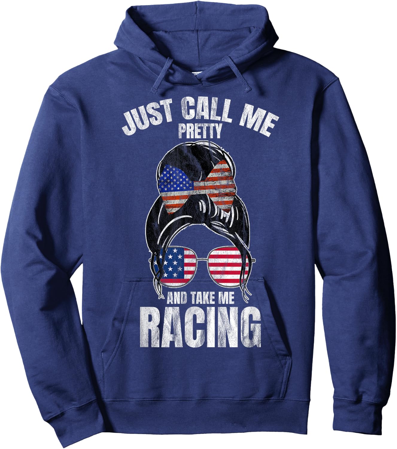 Just Call Me Pretty Race Girl And Take Me Racing Hoodie - Hoodie | Navy