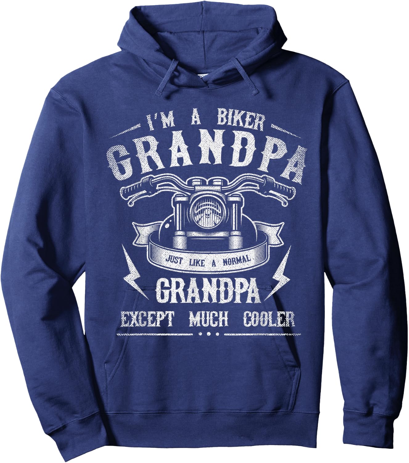 Ich bin ein Biker Grandpa Retirement Gift Motorcyclist Hoodie - Hoodie | Navy