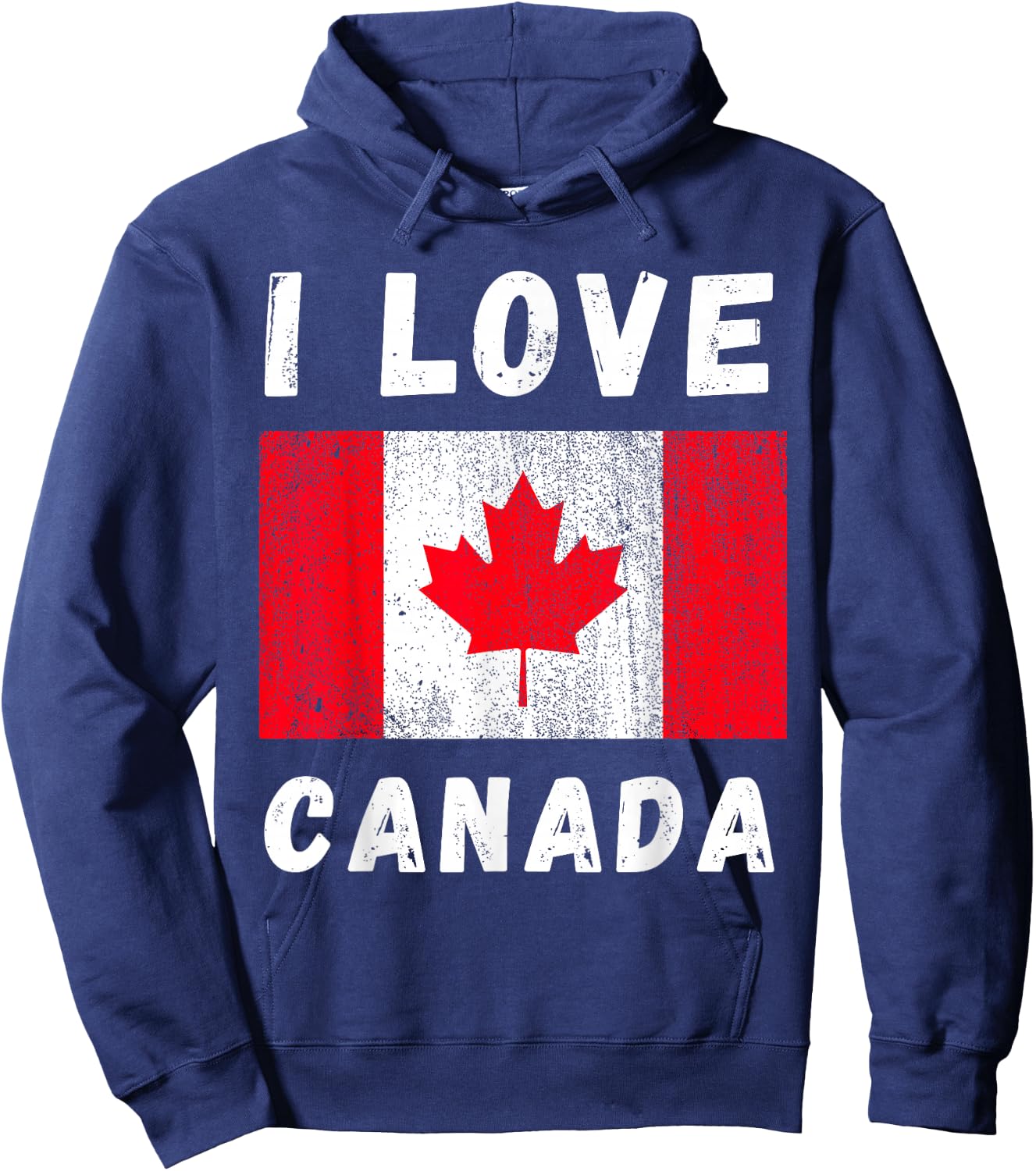 I Love Canada Heart Canadian Family Travel Souvenir Hoodie - Hoodie | Navy