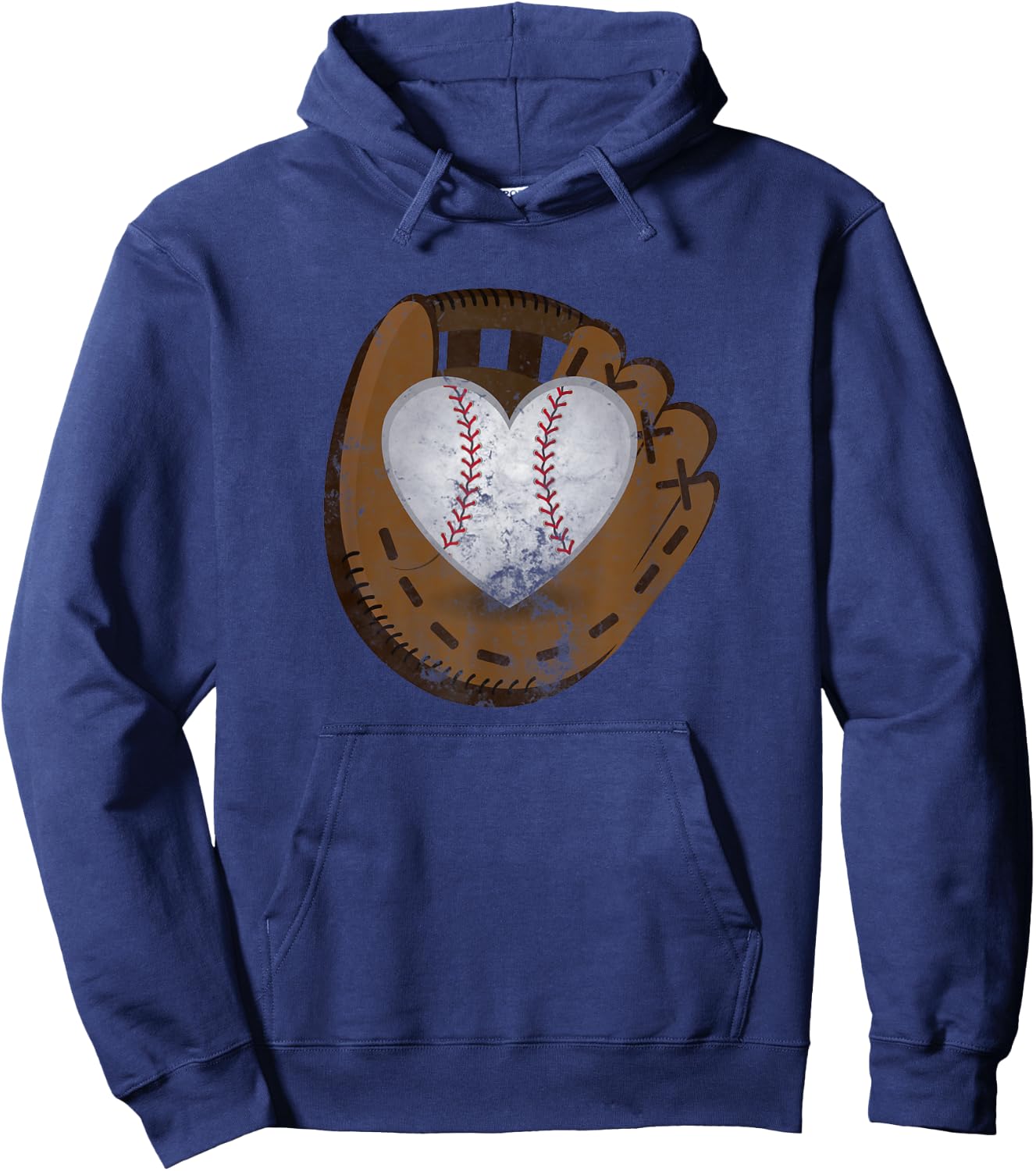 Vintage Baseball Heart Shirt Funny Valentine's Day Gift Hoodie - Hoodie | Navy