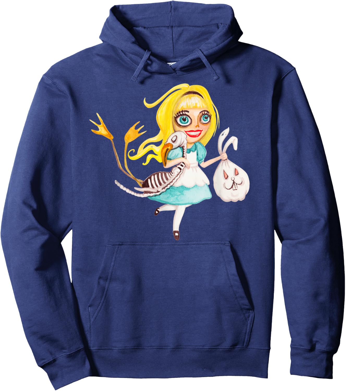 Yellow Hair Girl - Halloween Trick or Treat Design Hoodie - Hoodie | Navy