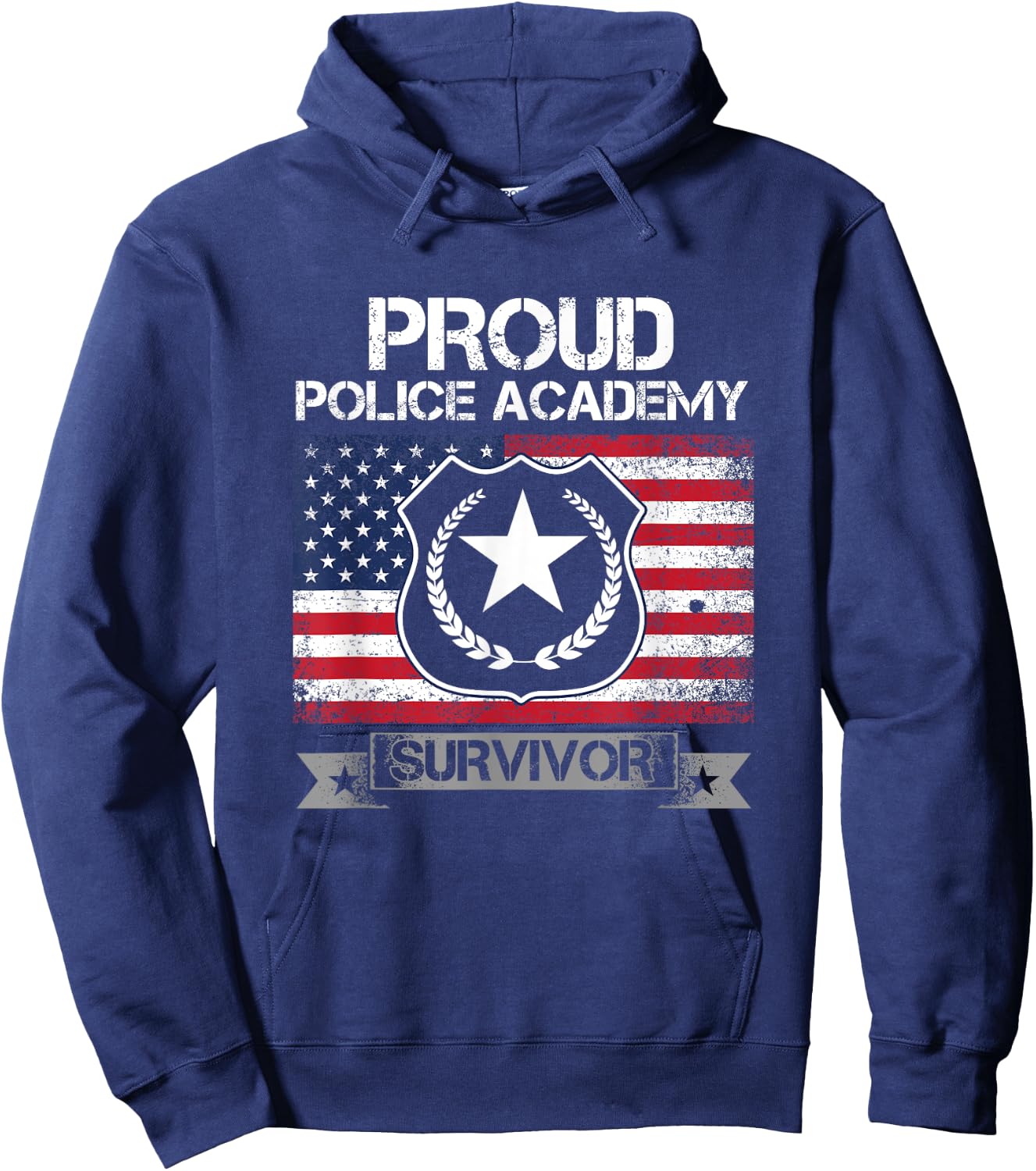 Proud Police Academy Survivor Criminology Hoodie - Hoodie | Navy